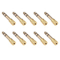 6.35mm Male to 3.5mm Female Audio Jack Adapters (10 Pcs in One Package, the Price is for 10 Pcs), 6.35mm Male to 3.5mm Female