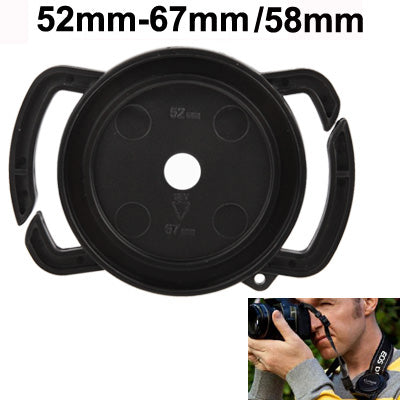 52-67mm / 58mm Center Pinch Camera Lens Cap, 52-67mm / 58mm