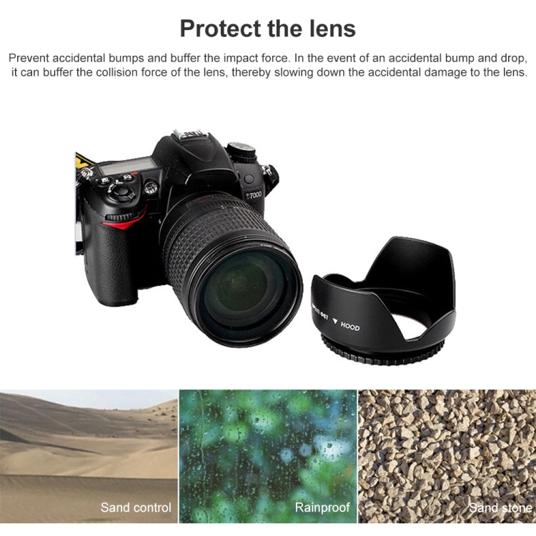 58mm Lens Hood for Cameras(Screw Mount), 58mm