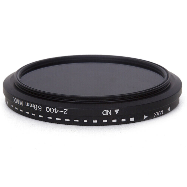 58mm ND Fader Neutral Density Adjustable Variable Filter ND 2 to ND 400 Filter, 58mm