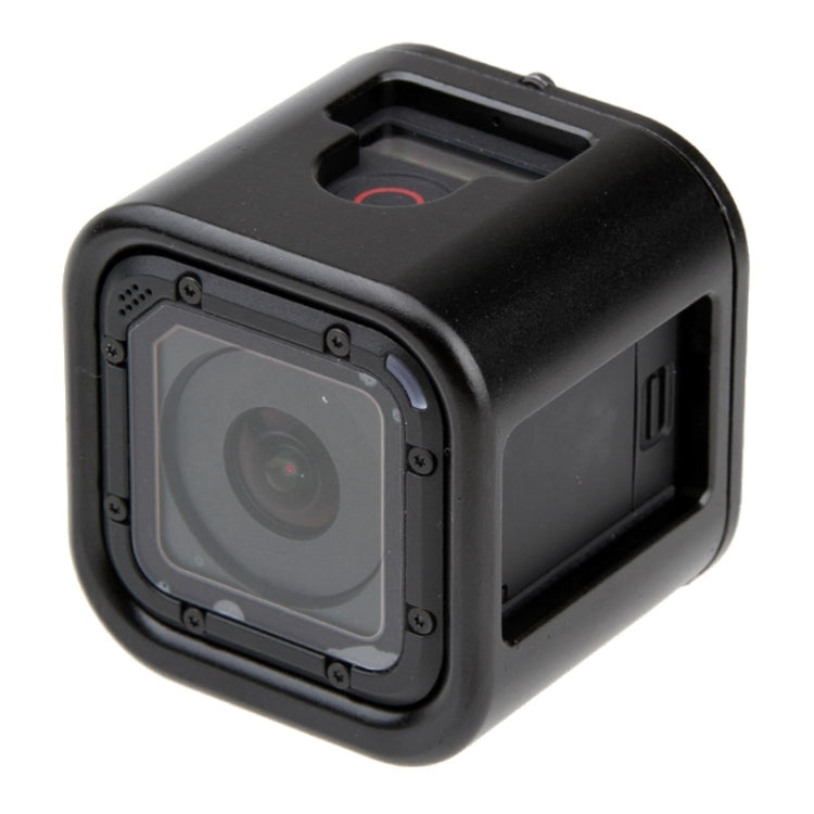Housing Shell CNC Aluminum Alloy Protective Cage with Insurance Back Cover for GoPro HERO5 Session /HERO4 Session /HERO Session(Black)