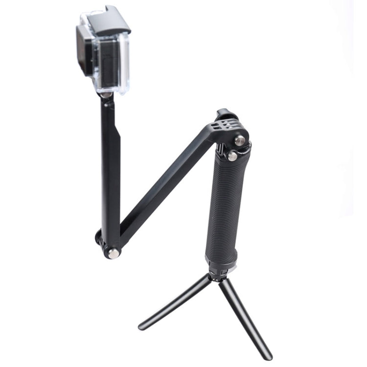 3-Way Multi Function Extendable Monopod Tripod Folding Rotating Arm Camera Handle for DJI, Insta360, GoPro and Other Action Cameras, 3-Way Monopod