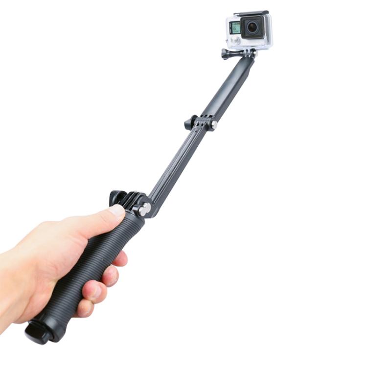 3-Way Multi Function Extendable Monopod Tripod Folding Rotating Arm Camera Handle for DJI, Insta360, GoPro and Other Action Cameras, 3-Way Monopod