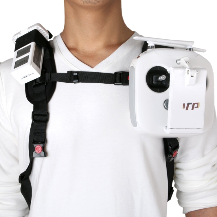 Shoulder Backpack for DJI Phantom 1/2/3/4 & Vision+ with Neck Strap, Holds Quadcopter, Remote, Battery, and Propellers (Black)