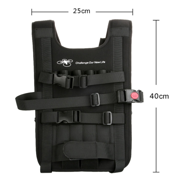 Shoulder Backpack for DJI Phantom 1/2/3/4 & Vision+ with Neck Strap, Holds Quadcopter, Remote, Battery, and Propellers (Black)