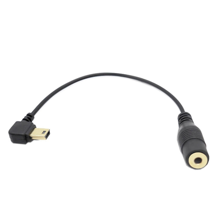 Elbow 10 Pin Mini USB to 3.5mm Mic Adapter Cable for GoPro HERO4 /3+ /3, Length: 16.5cm