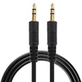 1m 3.5mm Male to 3.5mm Male Plug Stereo Audio Aux Cable  (Black + Gold Plated Connector), Length: 1m Black, (Gold Plated)