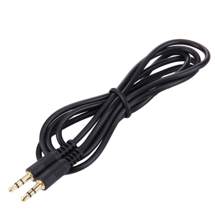 1m 3.5mm Male to 3.5mm Male Plug Stereo Audio Aux Cable  (Black + Gold Plated Connector), Length: 1m Black, (Gold Plated)