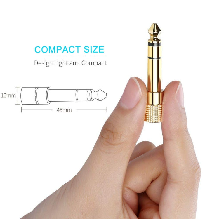 Gold Plated 6.35mm Male to 3.5mm Stereo Jack Adaptor Socket Adapter, 6.35 Male to 3.5mm Female