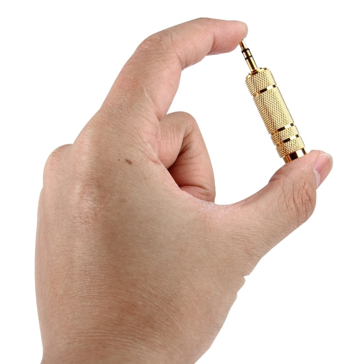 Gold Plated 3.5mm Plug to 6.35mm Stereo Jack Adaptor Socket Adapter, 3.5mm Male to 6.35 Female