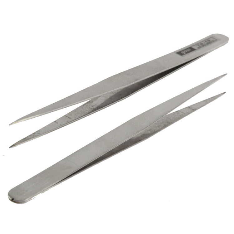 6 PCS Stainless Steel TS-10/ 11/ 12/ 13/ 14/ 15 Straight and Angled Tweezerses(Grey)