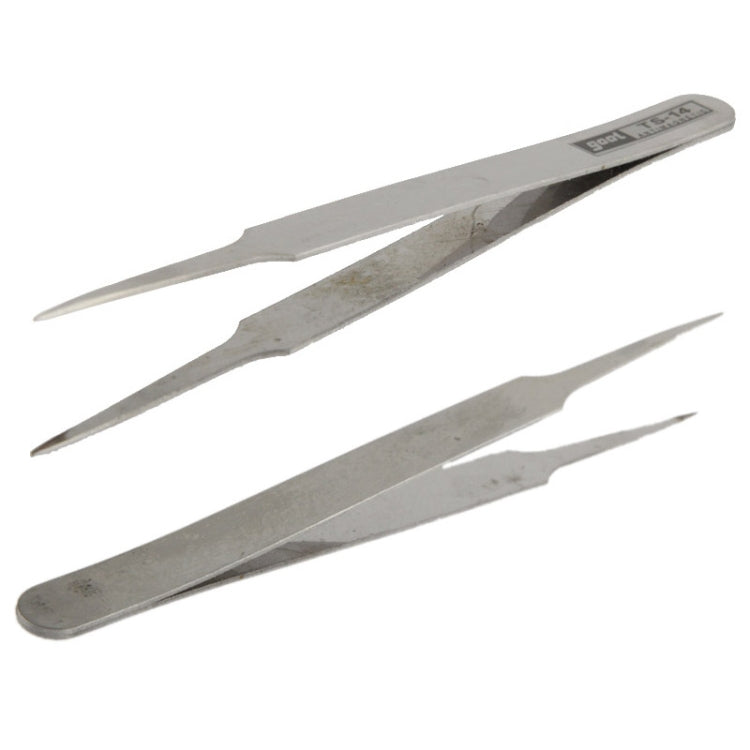 6 PCS Stainless Steel TS-10/ 11/ 12/ 13/ 14/ 15 Straight and Angled Tweezerses(Grey)