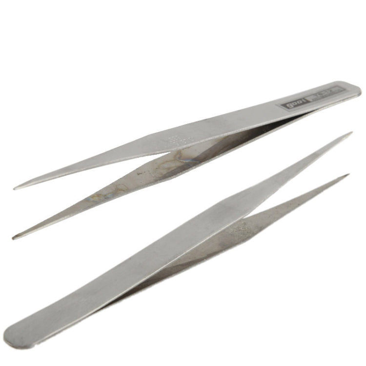 6 PCS Stainless Steel TS-10/ 11/ 12/ 13/ 14/ 15 Straight and Angled Tweezerses(Grey)