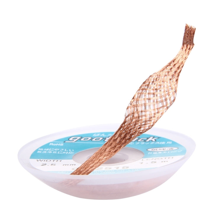 Goot Wick/Desoldering Wick 2515 (width: 2.5mm, length: 1.5m), 2.5mm
