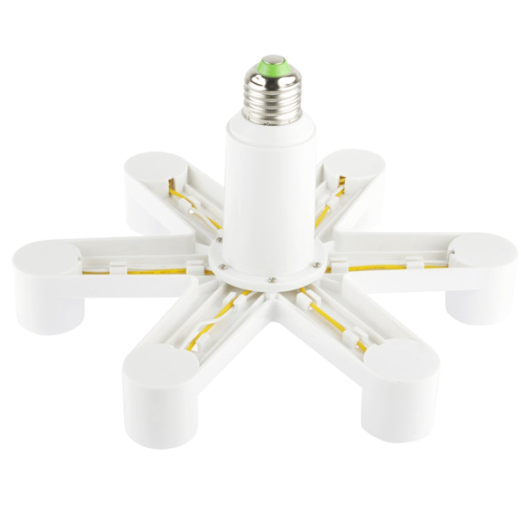Lamp Holder Converter E27 1 Turn 7 (E27) Lamp Holder Bulb Adapter Converter(White)