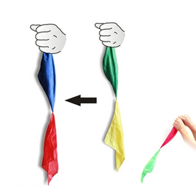 Magic Trick Toy - Color Changing Linked Silk, Color Changing Linked Silk