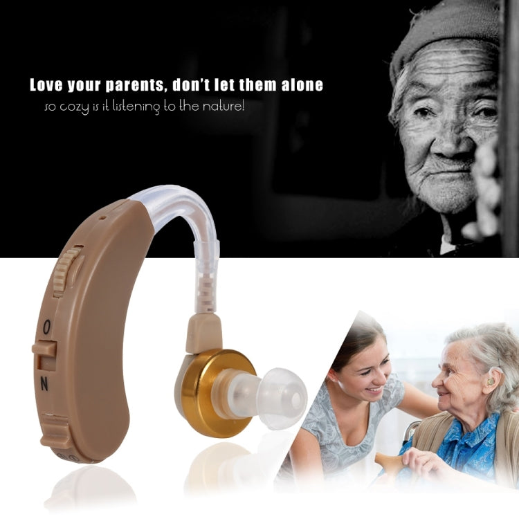 JECPP Behind Ear Sound Amplifier Adjustable Tone Hearing Aid, F-135