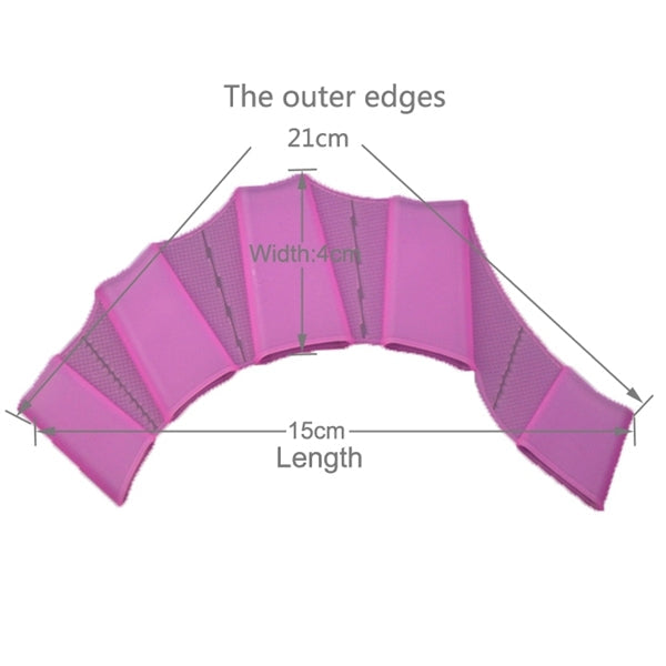 Silicone Swimming Web Fins Hand Flippers Training Gloves, S, Size: S Green, Size: S Blue, Size: S Magenta