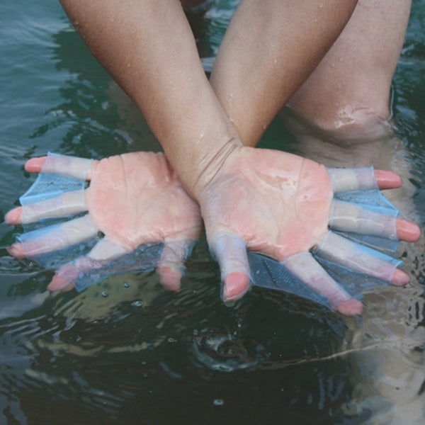 Silicone Swimming Web Fins Hand Flippers Training Gloves, M, Size: M Green, Size: M Blue, Size: M Magenta