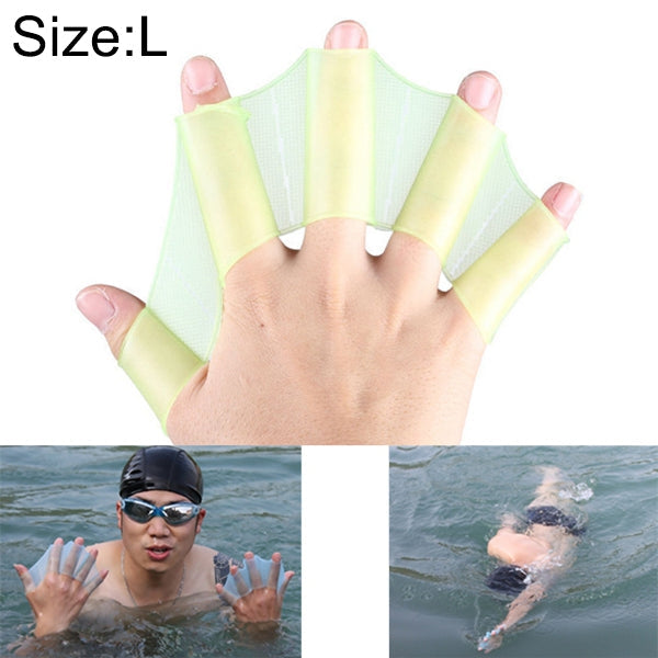 Silicone Swimming Web Fins Hand Flippers Training Gloves, L, Size: L Green, Size: L Blue, Size: L Magenta
