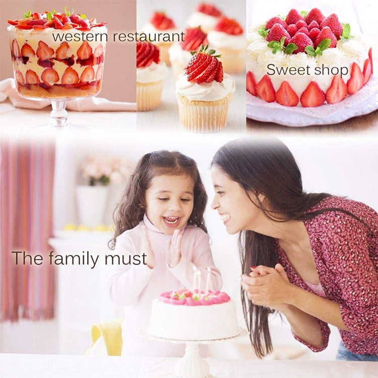 Kitchen Tool Plastic Strawberry Slicer Fruit Knife with Stainless Steel Blade(Red)