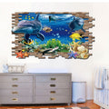 3D Underwater World Creative Fashion Wall Stickers, Size: 60cm x 90cm, Underwater World