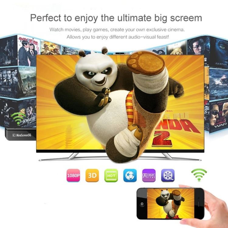 MiraScreen WiFi Display Dongle / Miracast Airplay DLNA Display Receiver Dongle(Black)