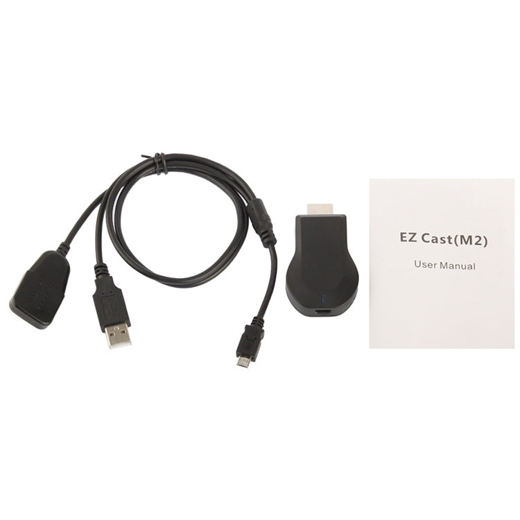 M2 1080P Ezcast HDMI Dongle for Android, iOS, MAC, Windows – Wireless Display Receiver (Black)