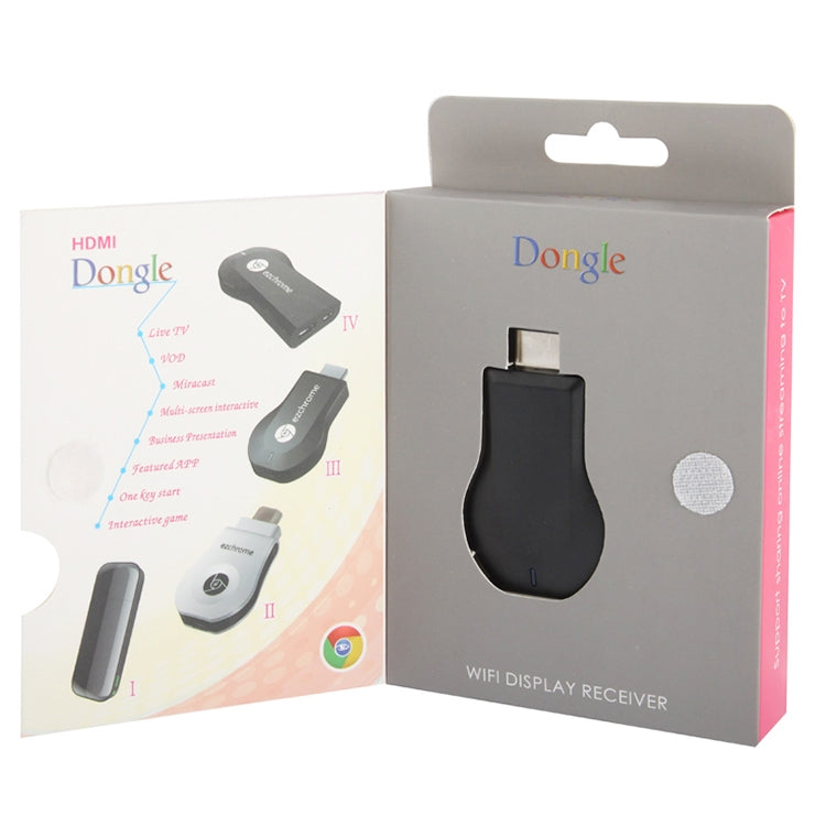 M2 1080P Ezcast HDMI Dongle for Android, iOS, MAC, Windows – Wireless Display Receiver (Black)