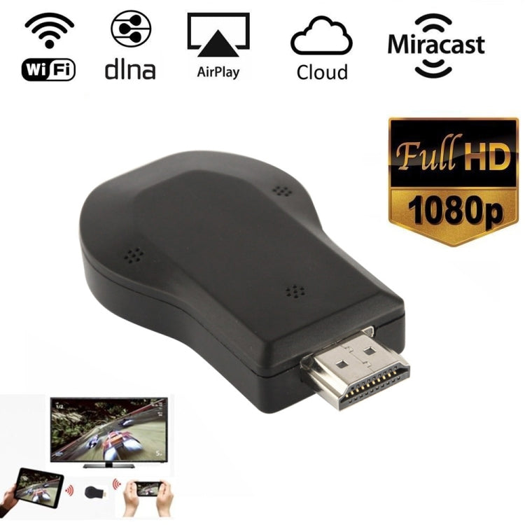 M2 1080P Ezcast HDMI Dongle for Android, iOS, MAC, Windows – Wireless Display Receiver (Black)