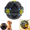 Pet Dog and Cat Food Dispenser Squeaky Giggle Quack Sound Training Toy Chew Ball, Size: S, 7cm Black, Size: M, 9cm Black, Size: L, 11cm Black