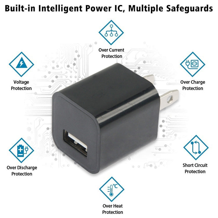 US Plug USB Charger(Black)