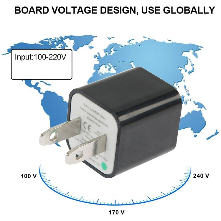 US Plug USB Charger(Black)