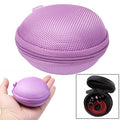 Grid Style Portable Carrying Bag Box for Headphone / Earphone, Purple, Deep Green, Dark Blue