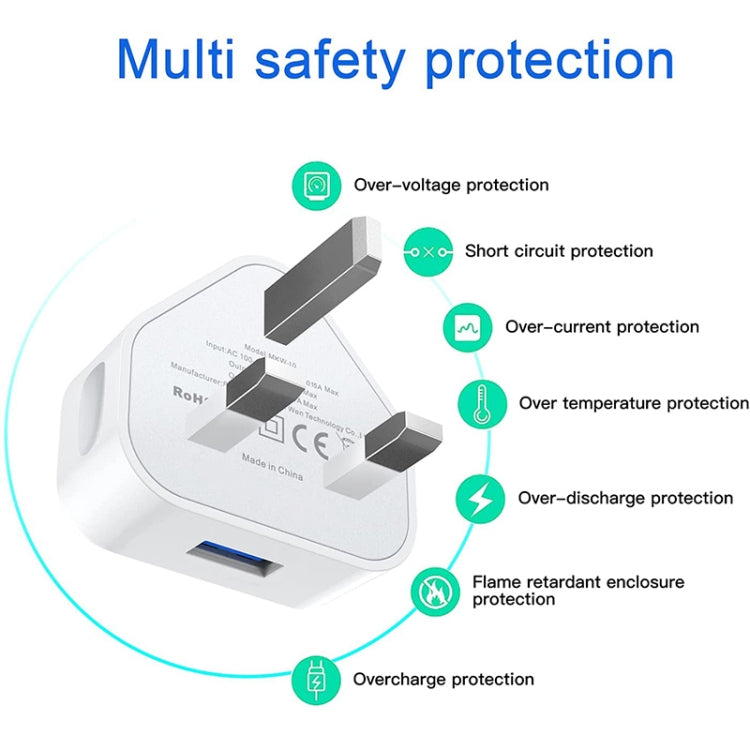5V / 1A (UK Plug) USB Charger Adapter For  iPhone, Galaxy, Huawei, Xiaomi, LG, HTC and Other Smart Phones, Rechargeable Devices