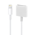 8 Pin Male to 30 Pin Female Sync Data Cable Adapter, Cable Length: 14cm(White)