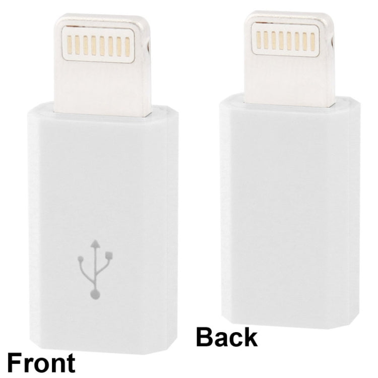 Micro 5 Pin USB to 8 Pin  Charge & Data Transfer Adapter(White)