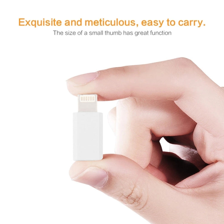 Micro 5 Pin USB to 8 Pin  Charge & Data Transfer Adapter(White)