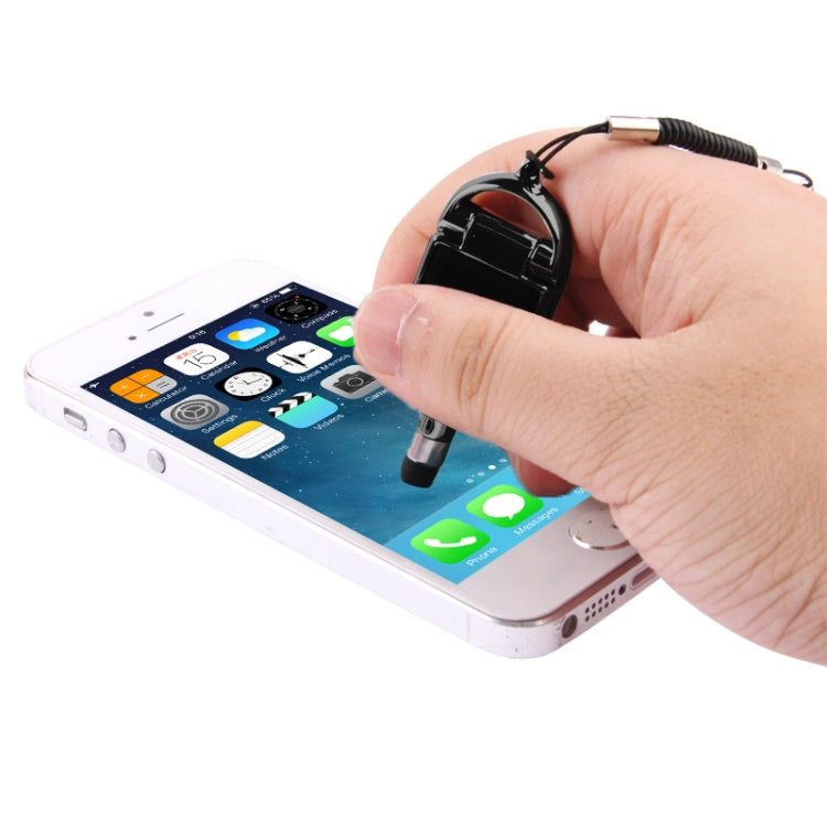 5 in 1 Multi-functional High-Sensitive Capacitive Stylus Pen / Touch Pen with Mobile Phone Holder(Black)