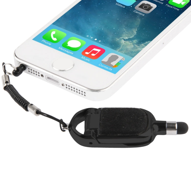 5 in 1 Multi-functional High-Sensitive Capacitive Stylus Pen / Touch Pen with Mobile Phone Holder(Black)