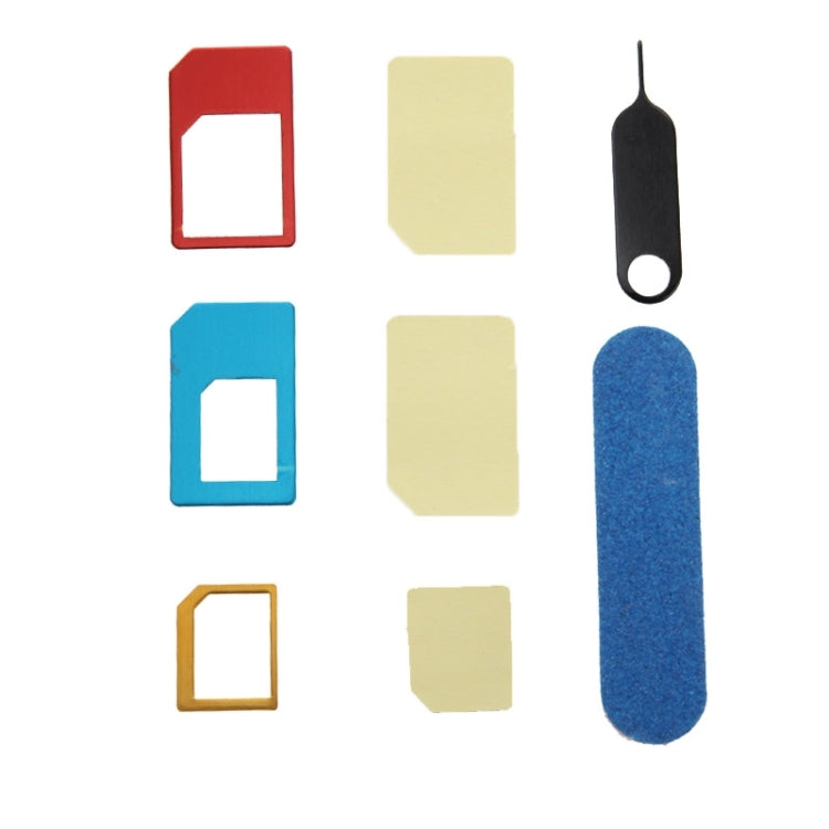 Nano SIM to Micro SIM Card Adapter + Nano SIM to Standard SIM Card Adapter + Micro SIM to Standard SIM Card Adapter + Sim Card Tray Holder Eject Pin Key Tool with Double Sided Tape for iPhone 5 & 5S, iPhone 4 & 4S, 3GS / 3G                             ...