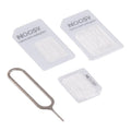 4-in-1 SIM Adapter Kit with Eject Pin Tool for iPhone 5/4S, White