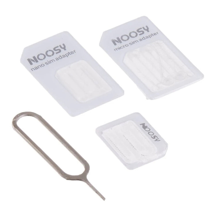 4-in-1 SIM Adapter Kit with Eject Pin Tool for iPhone 5/4S, White