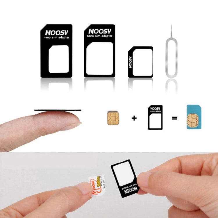 4-in-1 SIM Adapter Kit with Eject Pin Tool for iPhone 5/4S, White