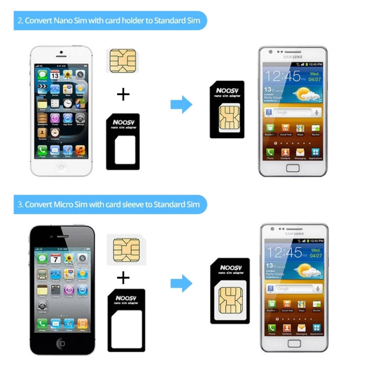 4-in-1 SIM Adapter Kit with Eject Pin Tool for iPhone 5/4S, White
