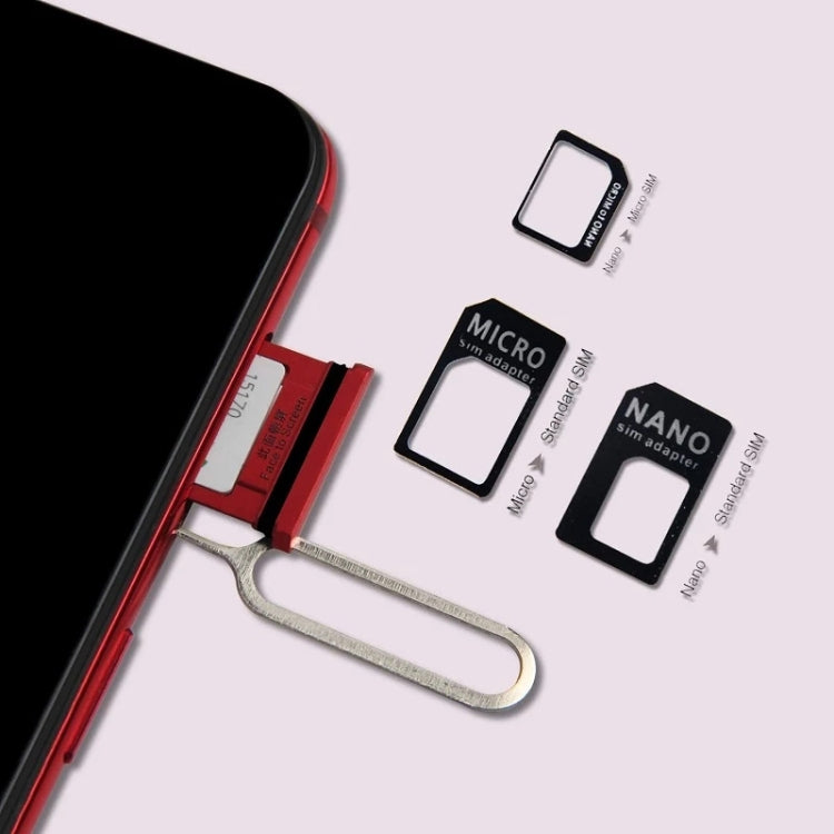 4-in-1 SIM Adapter Kit with Eject Pin Tool for iPhone 5/4S, White