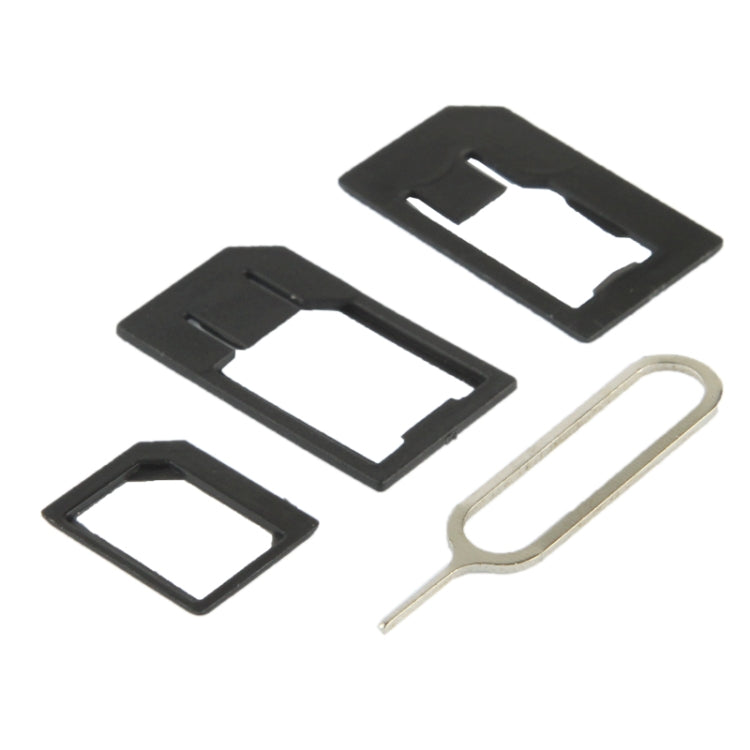 Dual Nano SIM Cutter with Adapters & Eject Pin Tool for iPhone/Samsung/Huawei/Xiaomi (Black)
