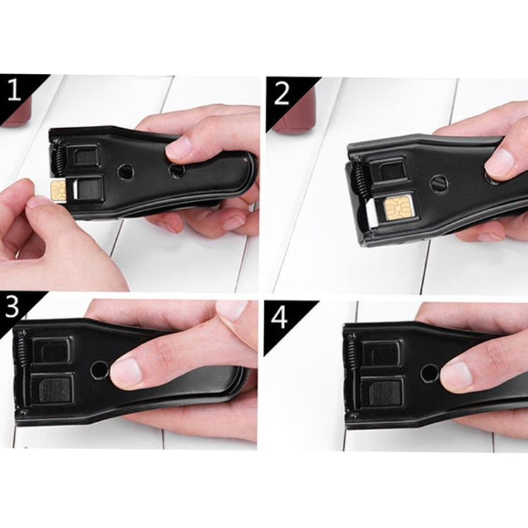 Dual Nano SIM Cutter with Adapters & Eject Pin Tool for iPhone/Samsung/Huawei/Xiaomi (Black)