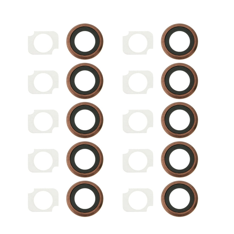 Rear Camera Lens Ring + Flashlight Bracker  for iPhone 6s Plus, 10 Pairs / Set, For iPhone 6s Plus