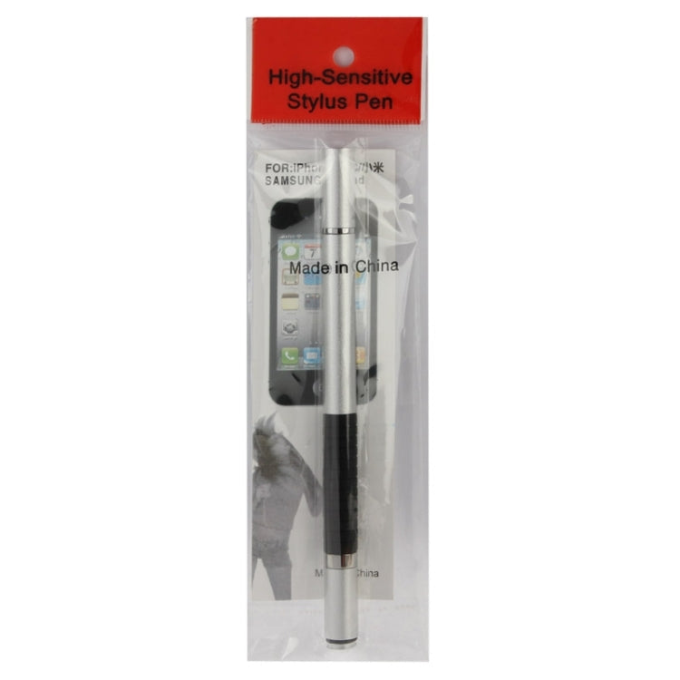 2 in 1 Stylus Touch Pen + Ball Pen for iPhone 6 & 6 Plus / 5 & 5S & 5C, iPad Air 2 / iPad mini 1 / 2 / 3 / New iPad (iPad 3) / iPad and All Capacitive Touch Screen(Silver)